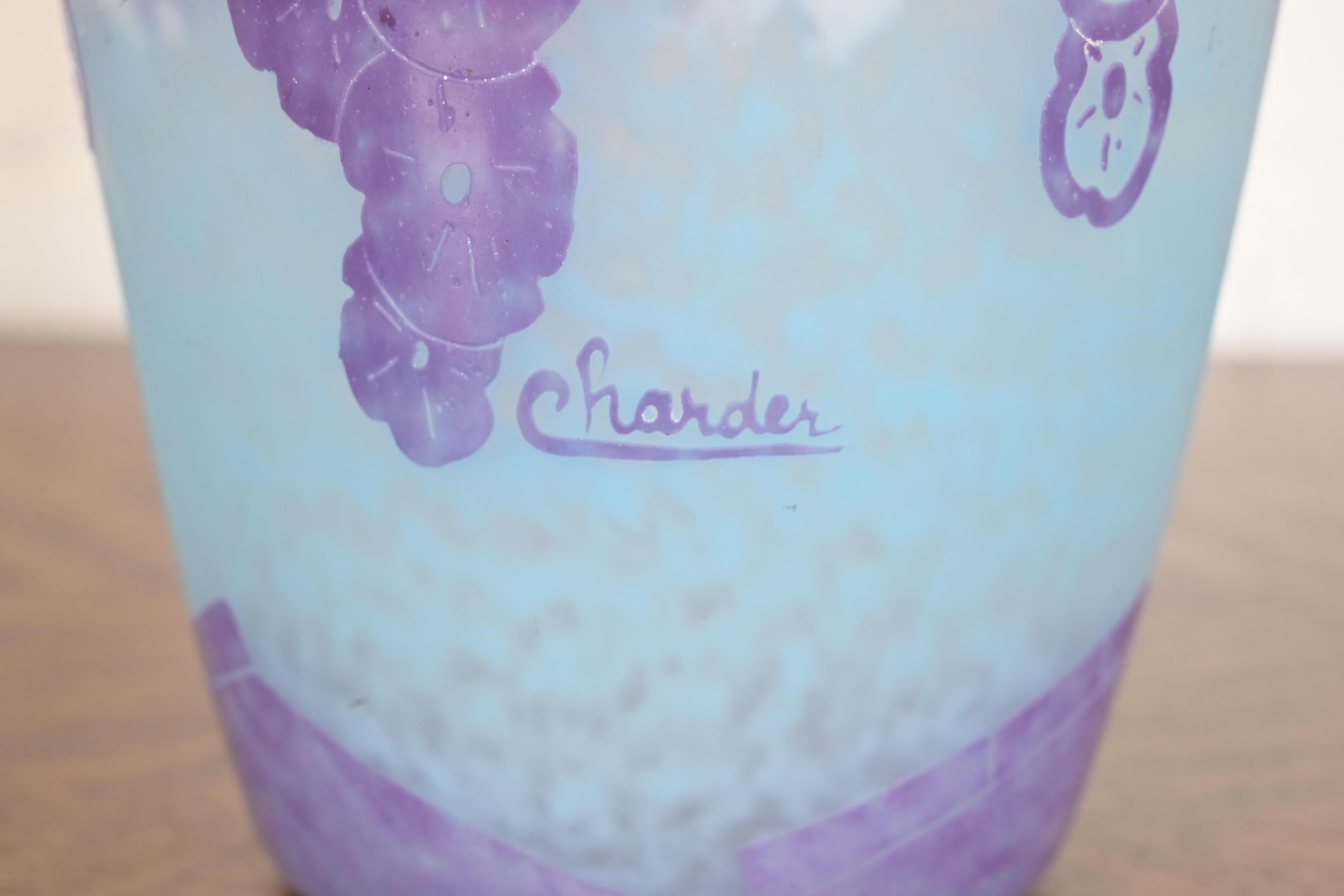 Art Deco Cameo Glass Vase by Charles Schneider for Le Verre Français, 1920s For Sale 3