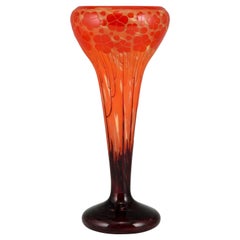 Art Deco Cameo Glass Vase Cardamines Charles Schneider & Le Verre Français