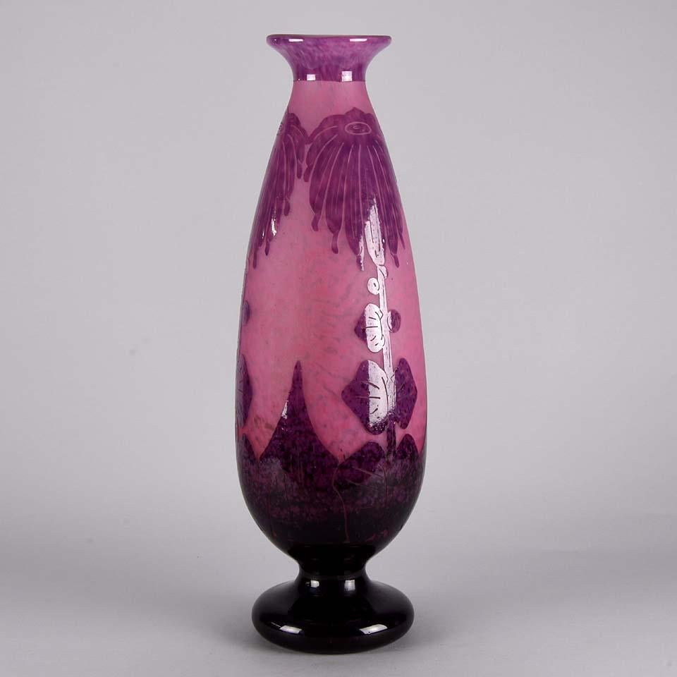 Mid-20th Century Art Deco Cameo Glass Vase 