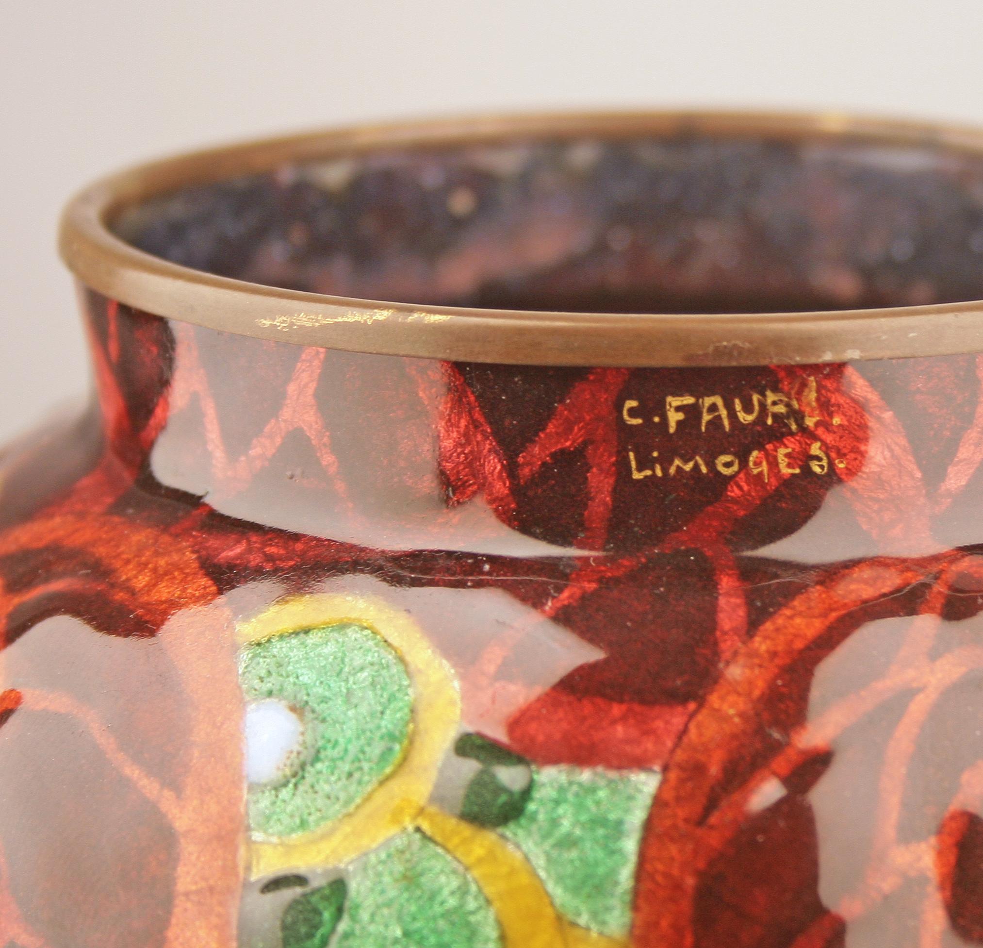 Vaso Art déco Camille Faure
Vaso in rame smaltato
Stile Art déco
L'artista camille faure
Origine Francia Circa 1930
ha qualche usura naturale
È stato restaurato da un professionista in una piccola ammaccatura che aveva
eccellente restauro
quasi