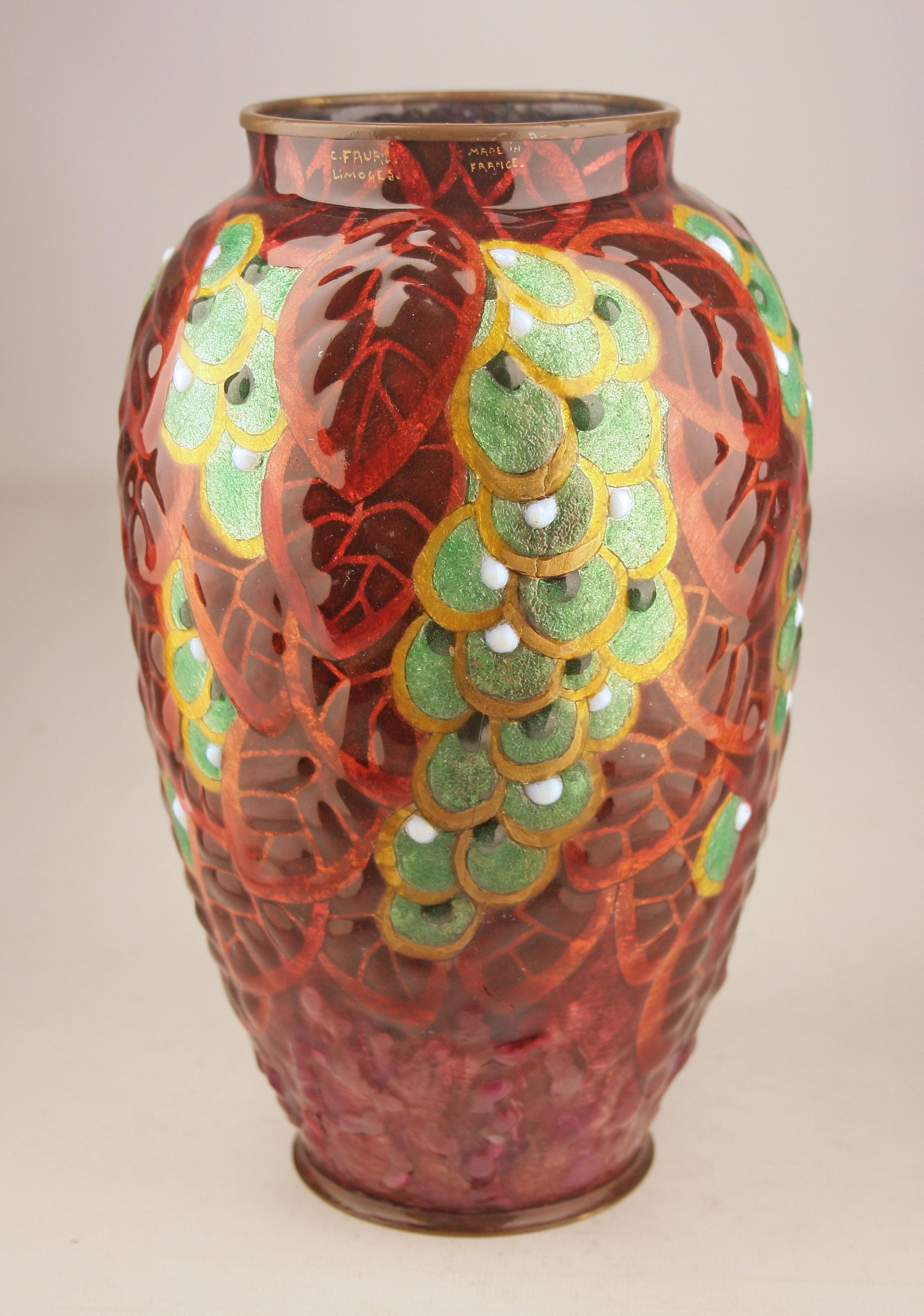 Francese Vaso Art déco Camille Faure in vendita