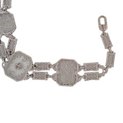 Art Deco Camphor Filigree Bracelet