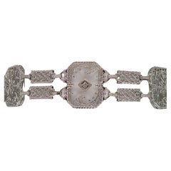 Art Deco Camphor Filigree Bracelet
