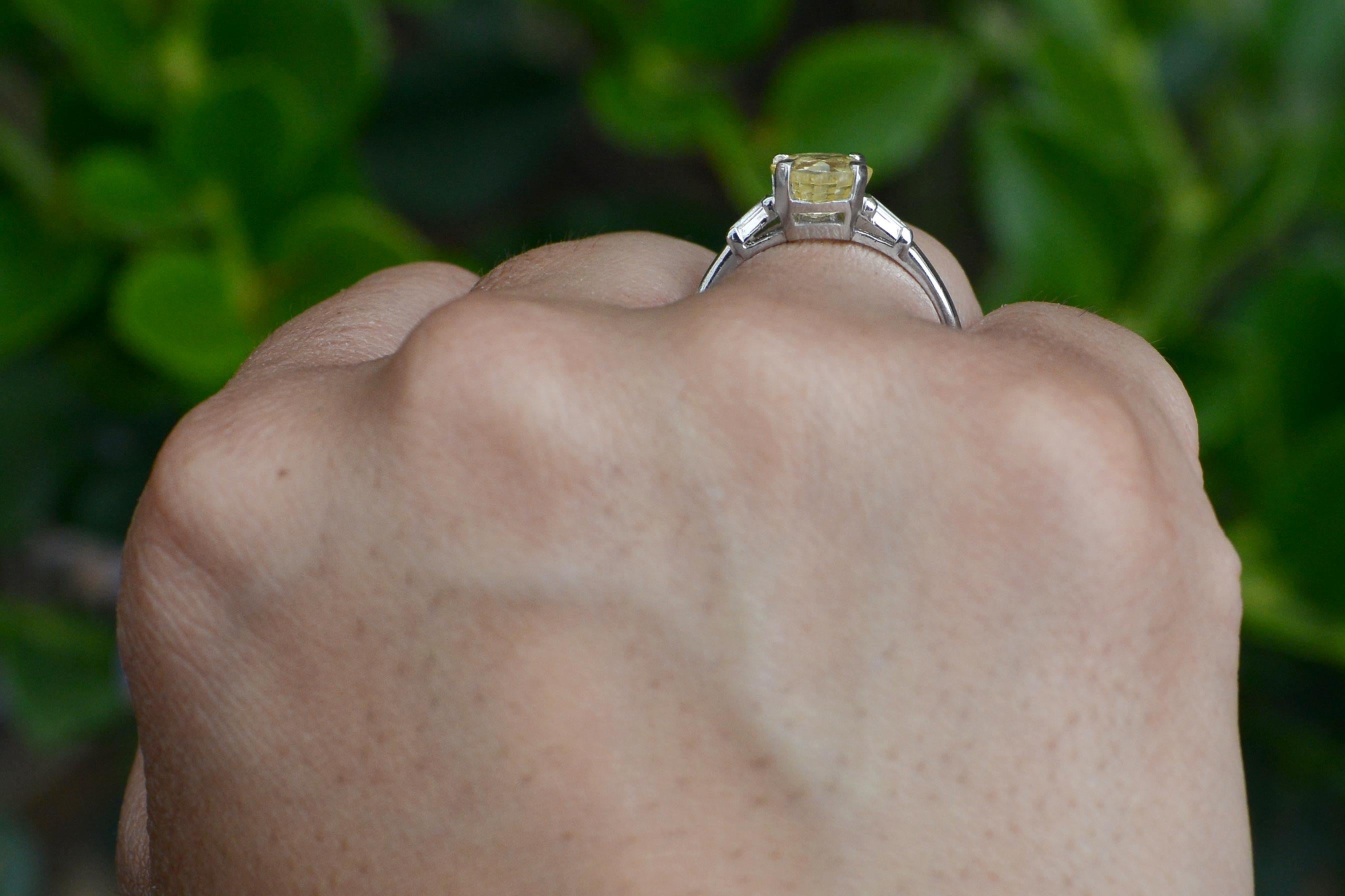 canary sapphire ring