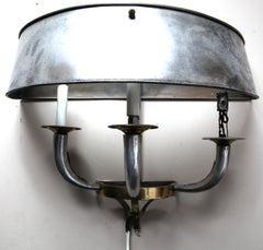 Art Deco Candelabra Sconces with Metal Shades