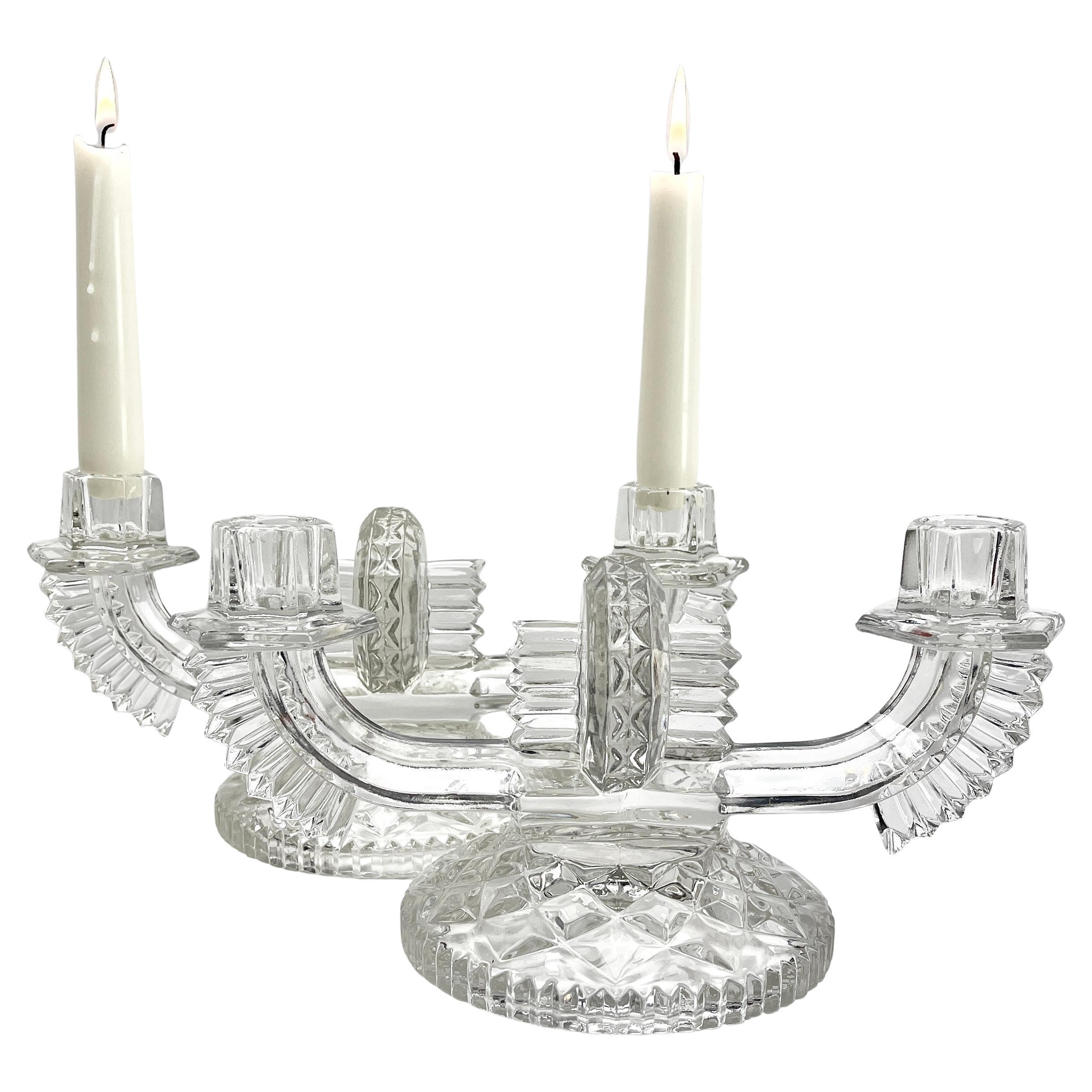 Art Deco Candelsticks by Feigl & Morawetz, 1930s Set of 2 For Sale