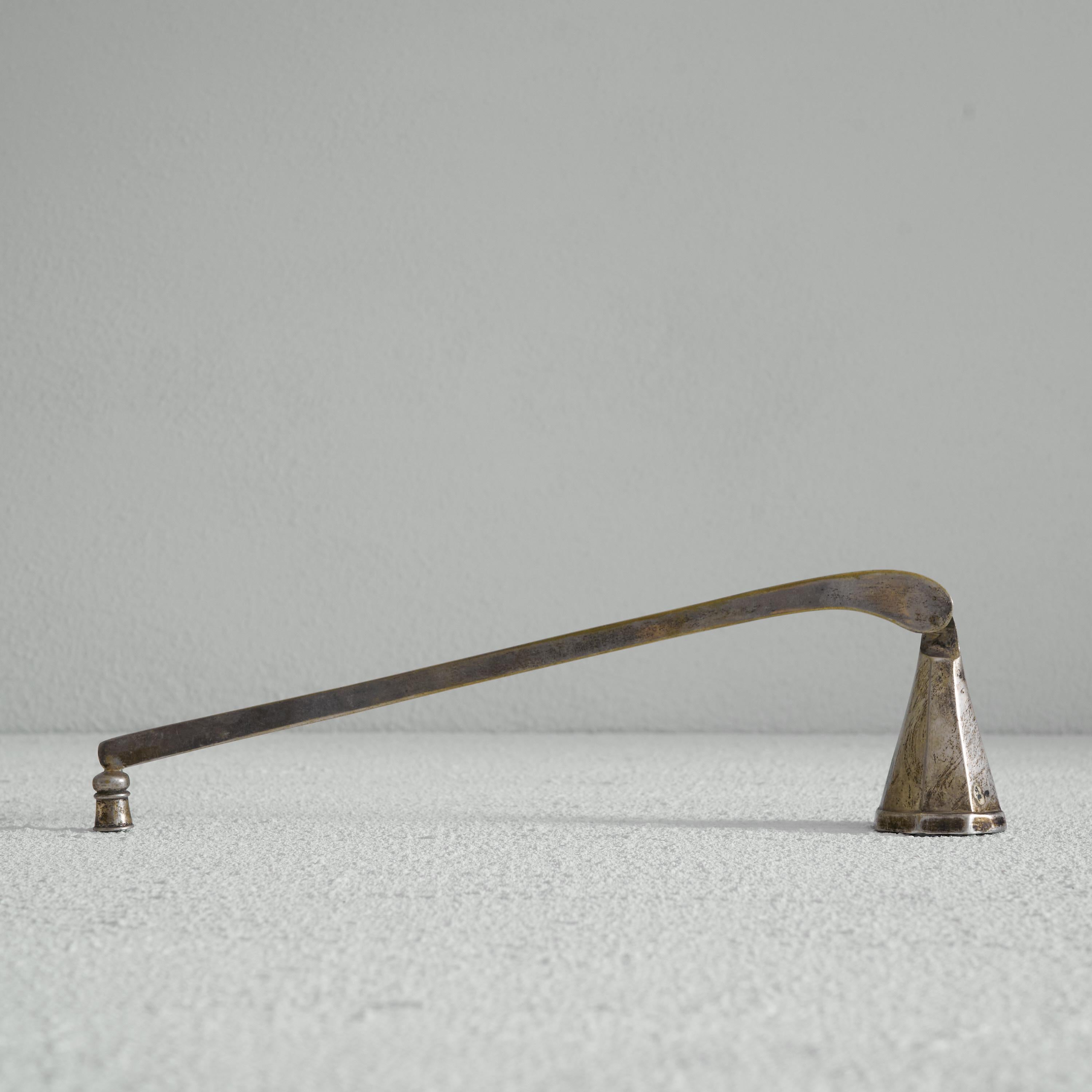Art Deco Candle Snuffer in Patinated Silver For Sale at 1stDibs