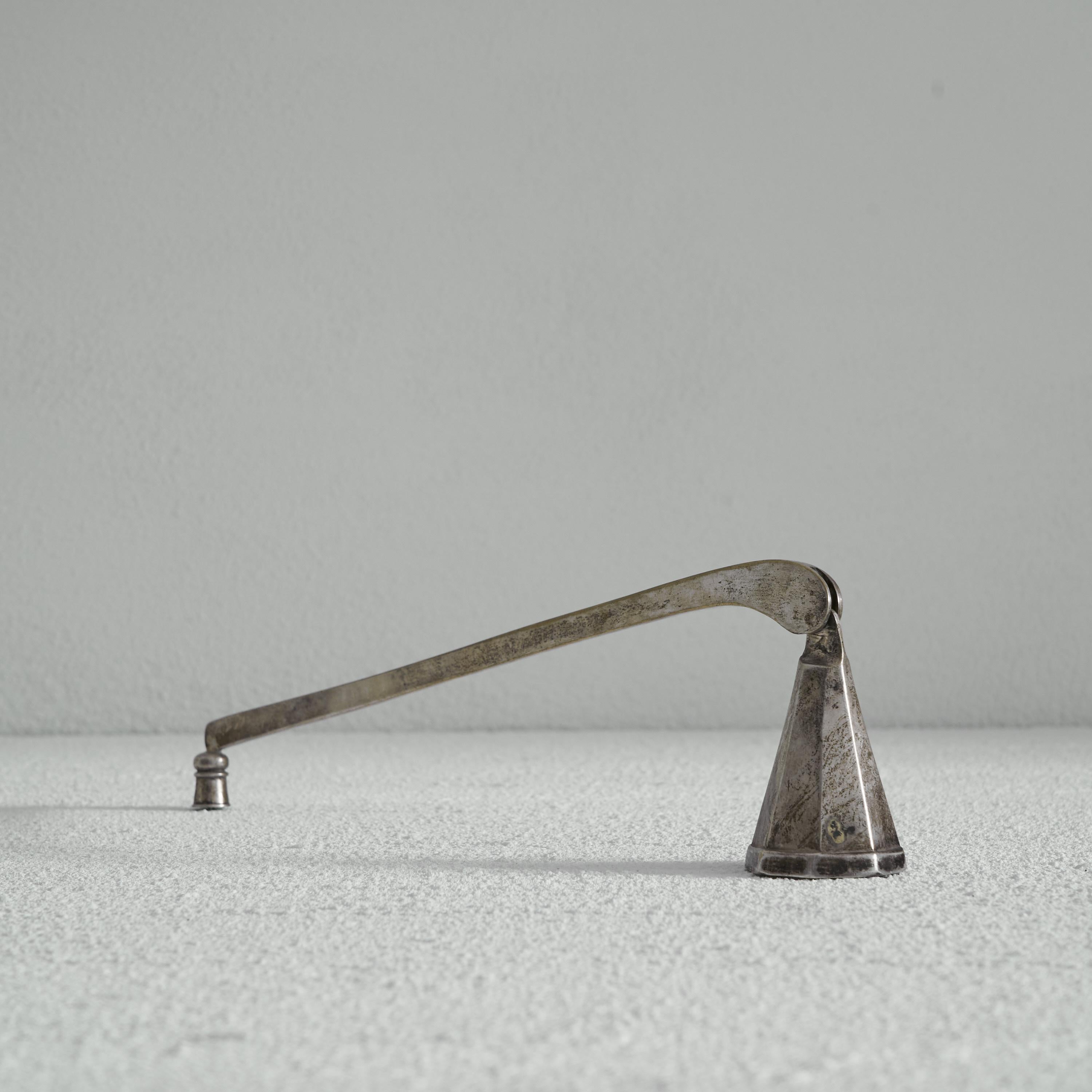 Unknown Art Deco Candle Snuffer in Patinated Silver
