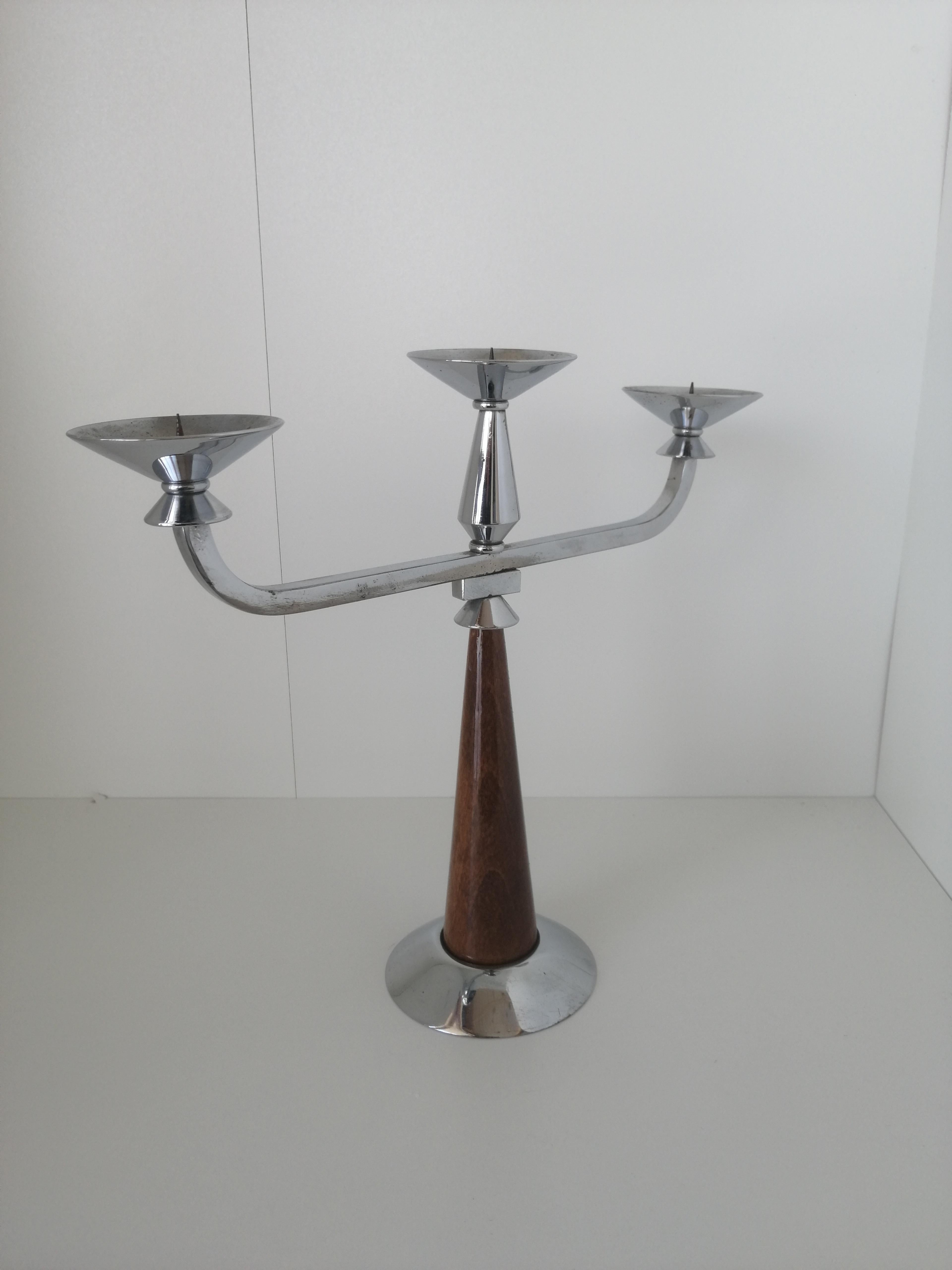 Art Deco Candlestick In Good Condition For Sale In Kraków, Małopolska