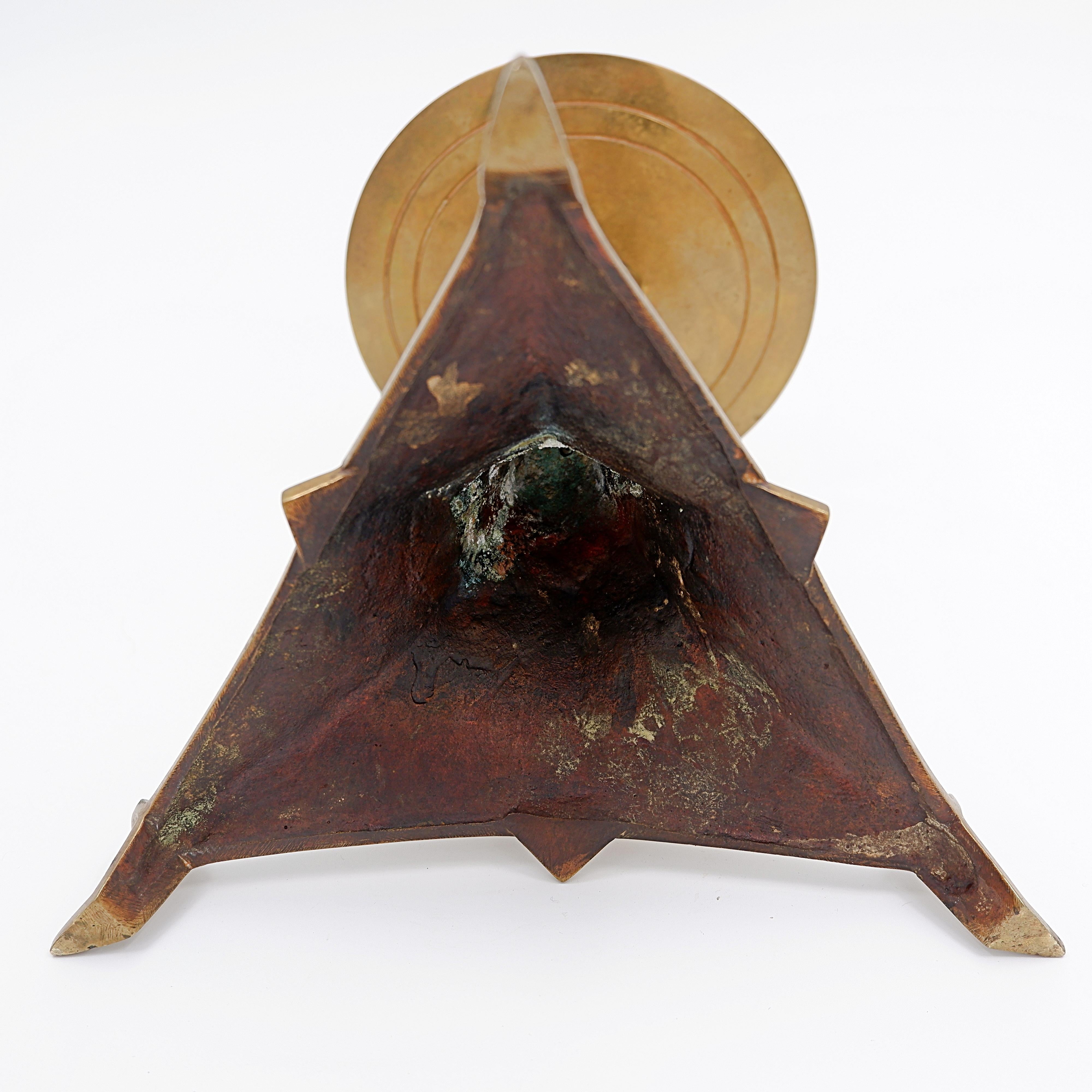 Candeliere Art Déco, bronzo dorato, 1930 circa in vendita 5