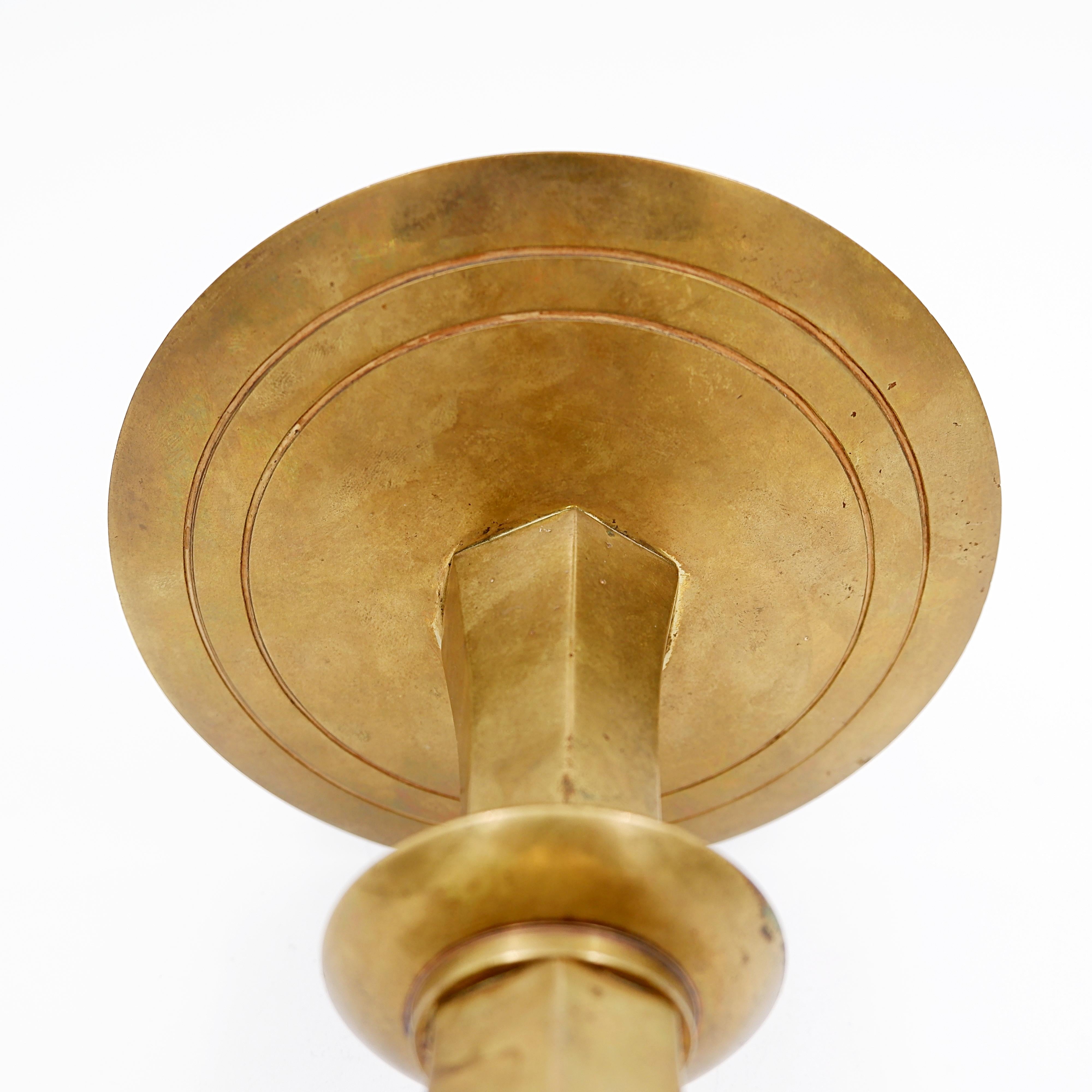 Candeliere Art Déco, bronzo dorato, 1930 circa in vendita 6
