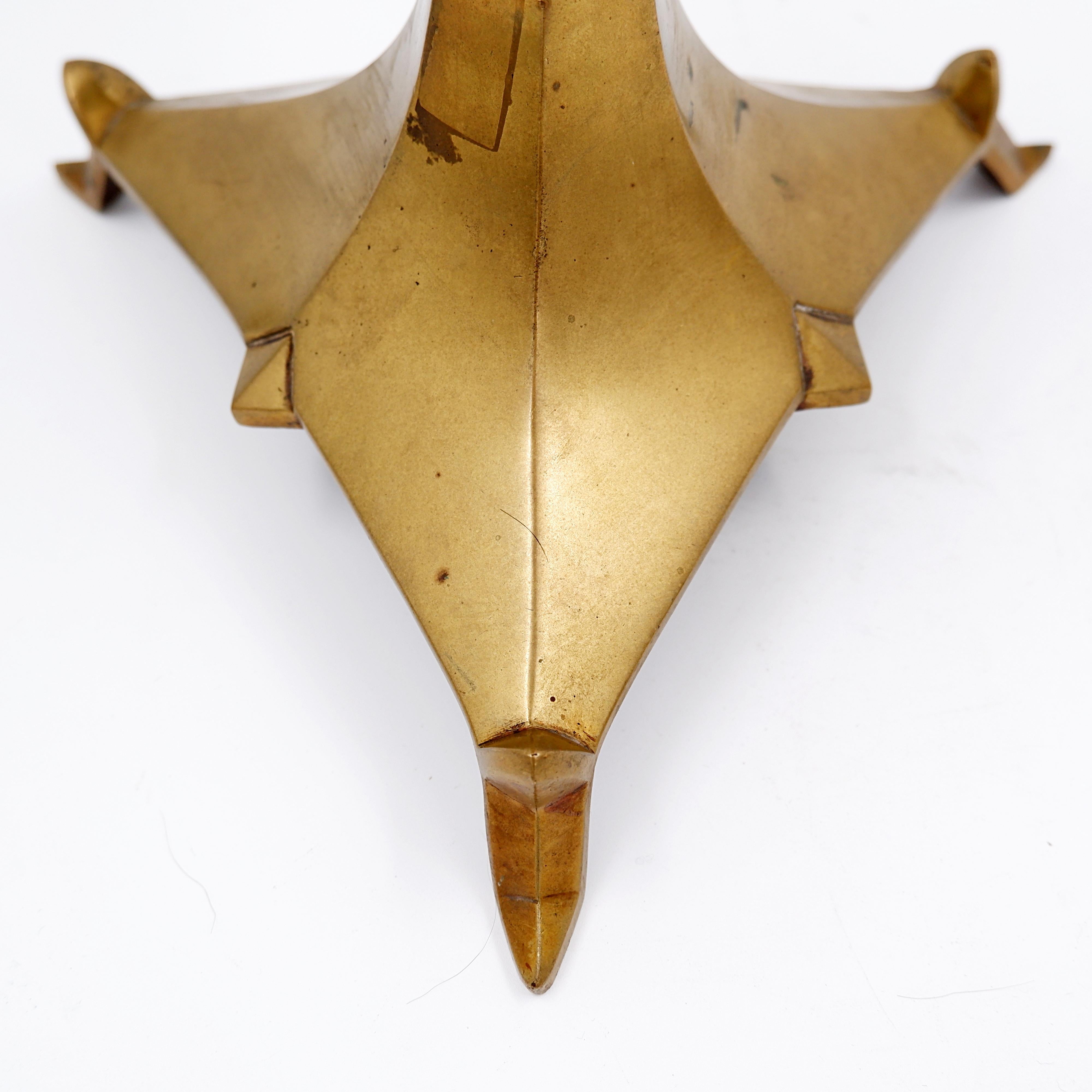 Candeliere Art Déco, bronzo dorato, 1930 circa in vendita 7