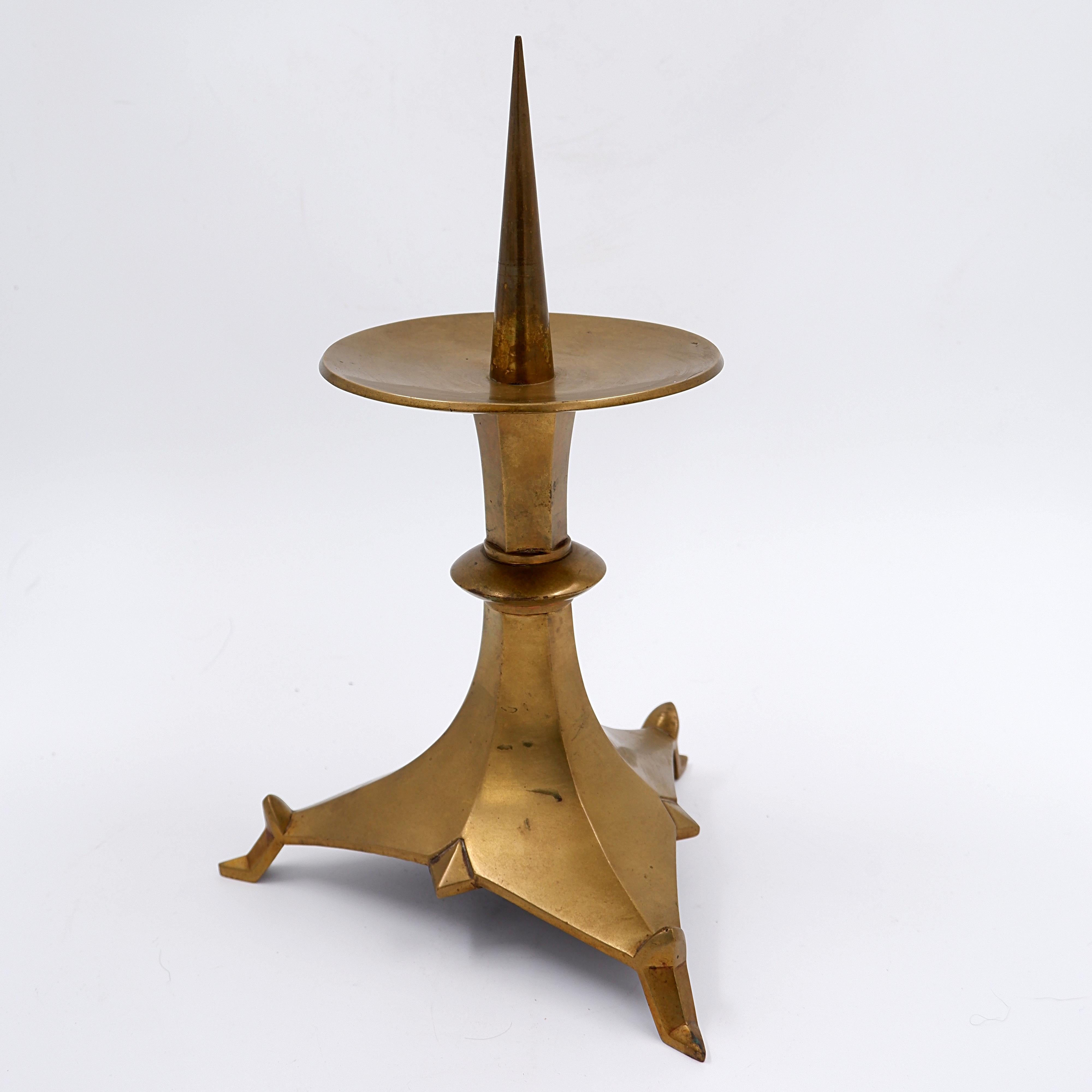 Candeliere Art Déco, bronzo dorato, 1930 circa in vendita 8