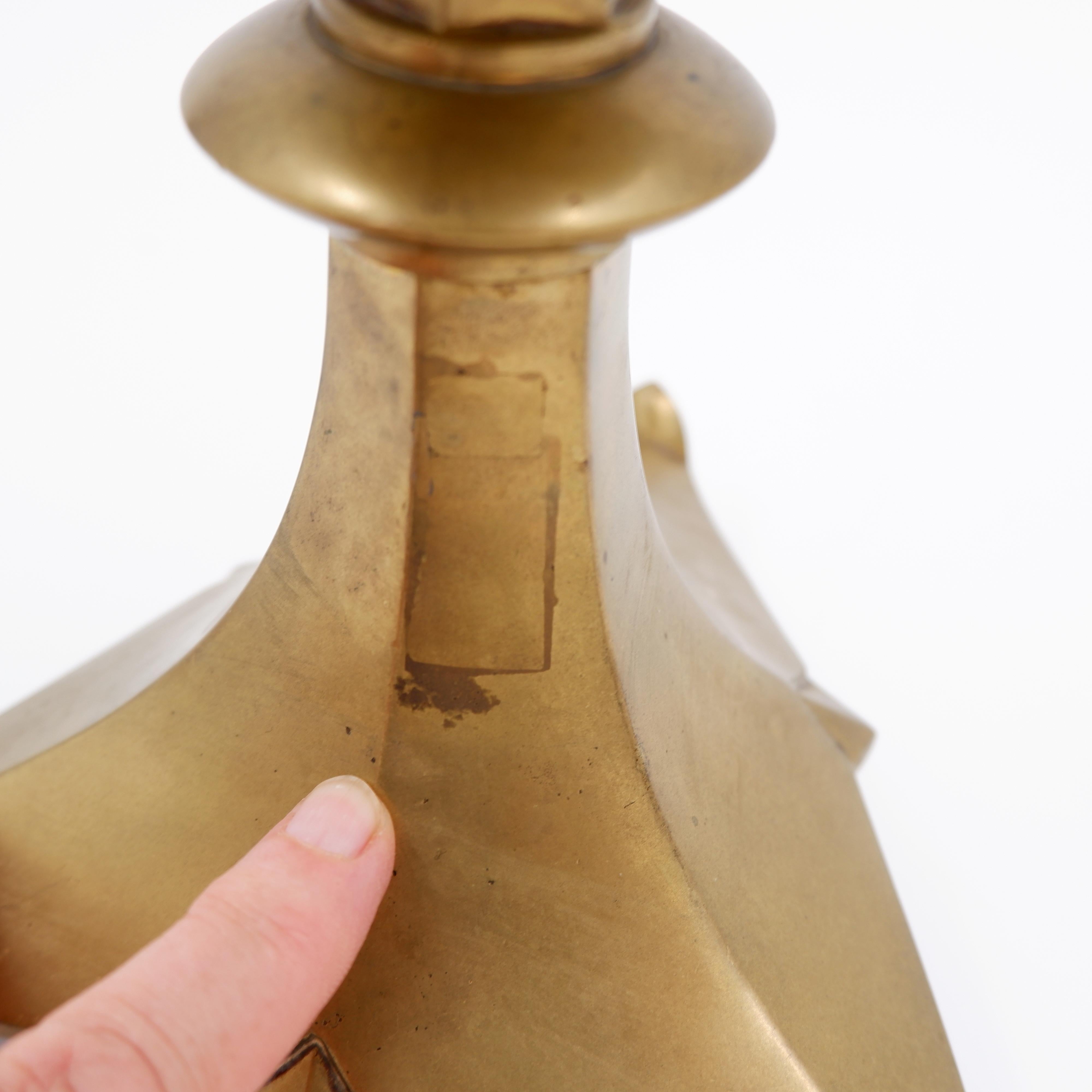 Candeliere Art Déco, bronzo dorato, 1930 circa in vendita 2