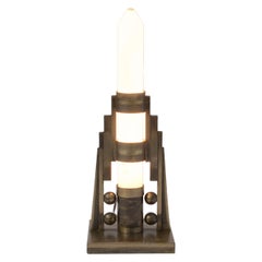 Art Deco Candlestick Table Lamp
