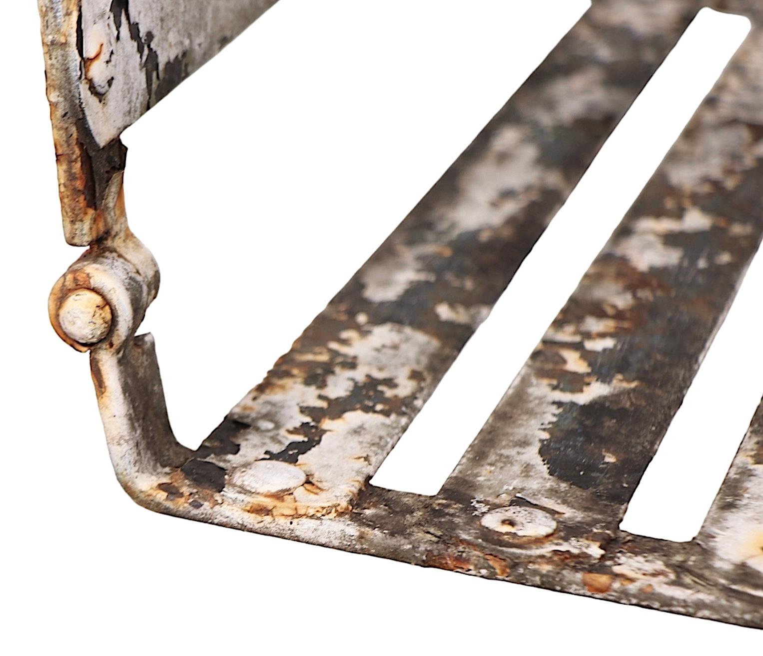 20th Century Art Deco Cantilevered Spring Garden Chair att. to Cincinnati Artistic Iron Works For Sale