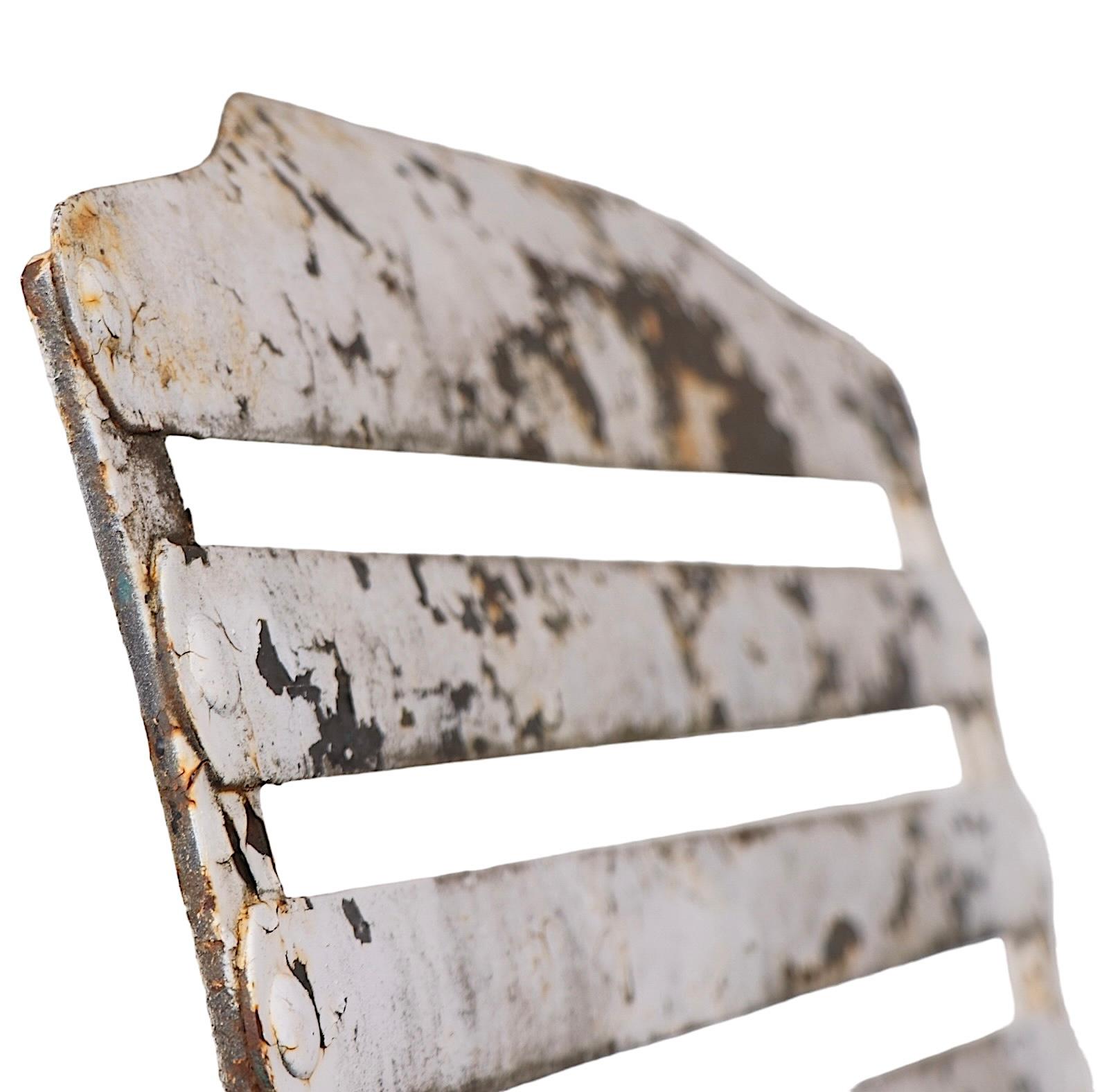 Art Deco Cantilevered Spring Garden Chair att. to Cincinnati Artistic Iron Works For Sale 1