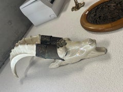 Art deco capricorn wall lamp