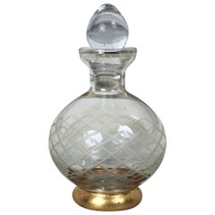 Art Deco Carafe Engraved and Guilded, circa 1940
