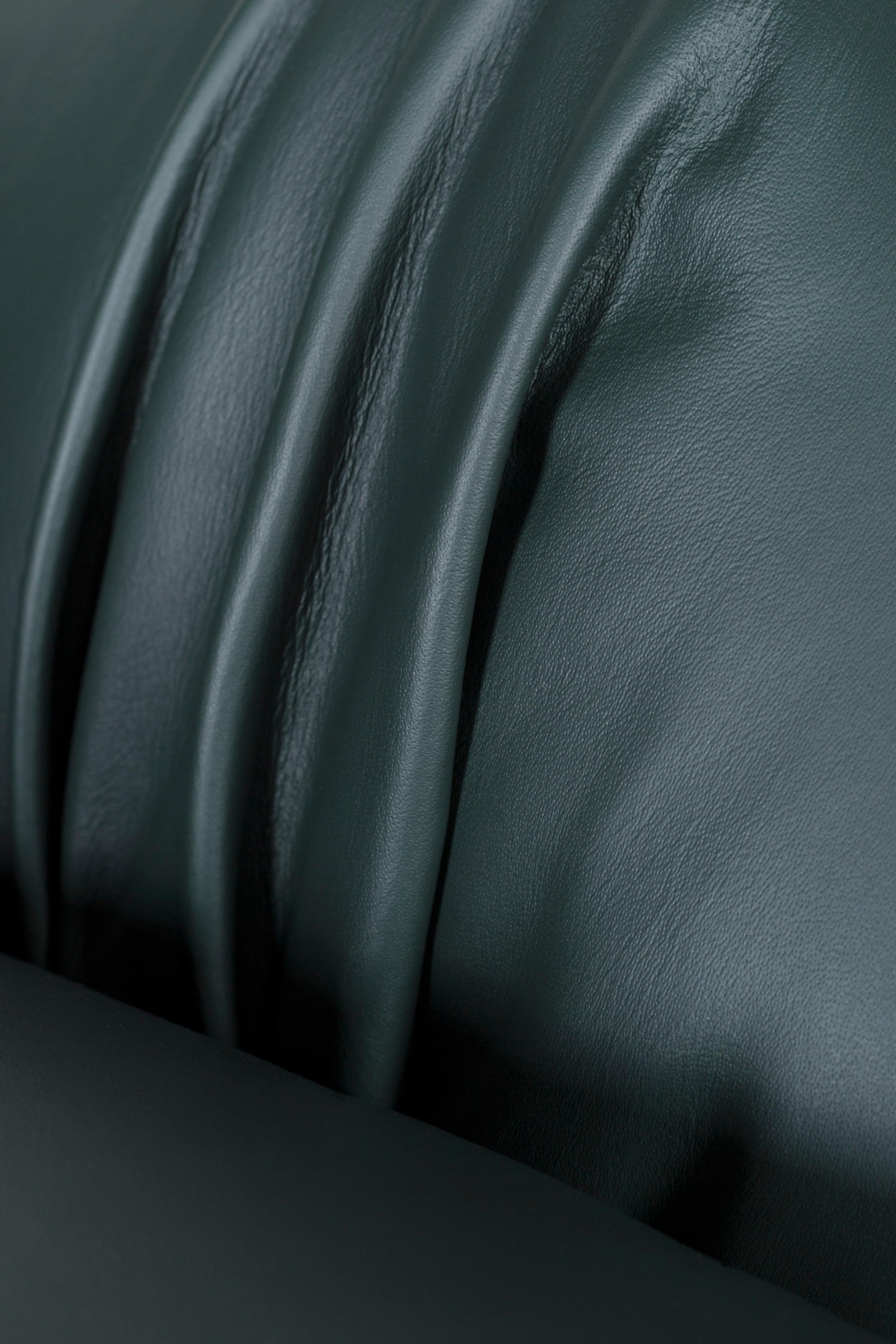 Art Deco Caramulo Armchair, Swivel, Camel Leather, Handmade Portugal Greenapple For Sale 3