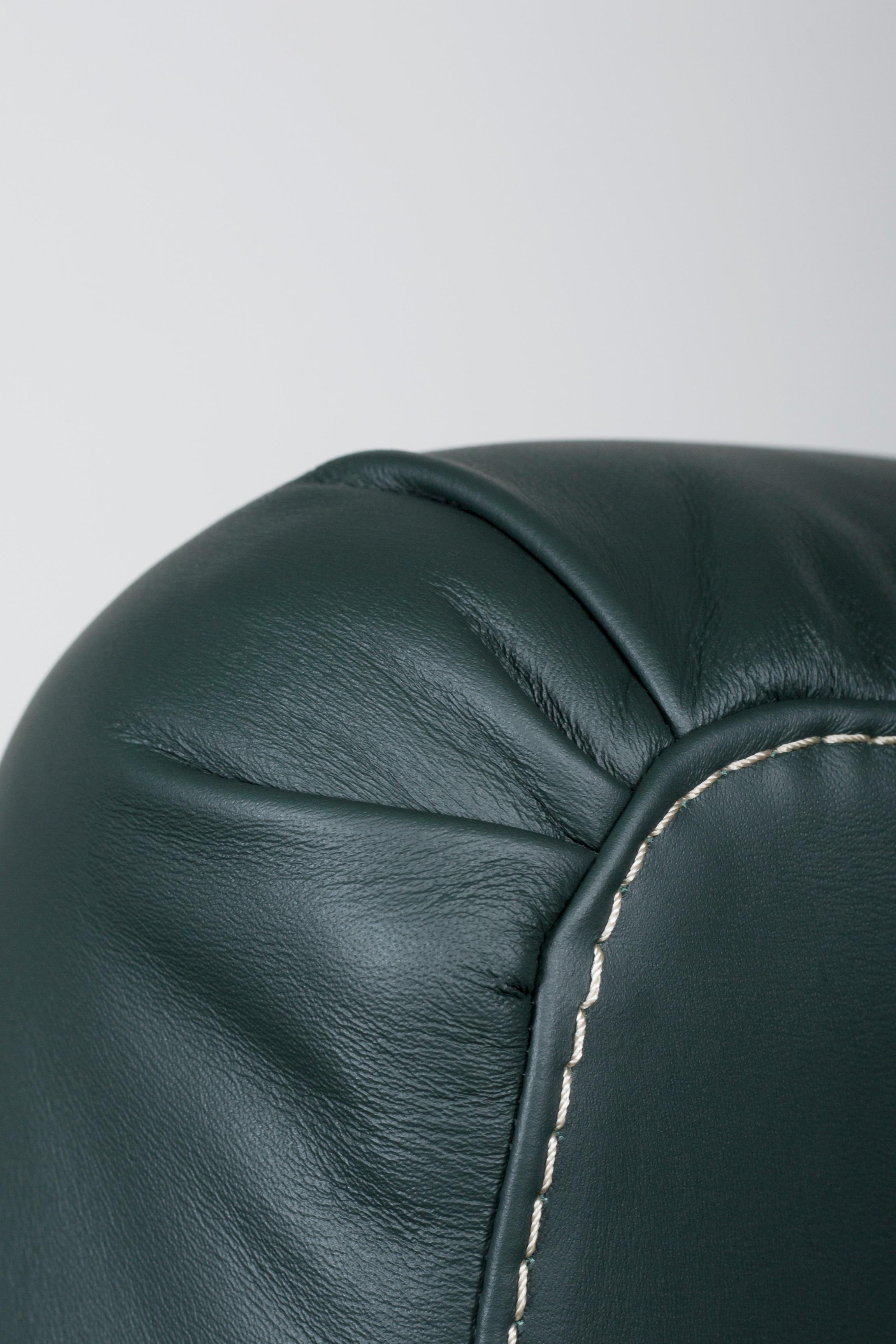 Art Deco Caramulo Armchair, Swivel, Camel Leather, Handmade Portugal Greenapple For Sale 5