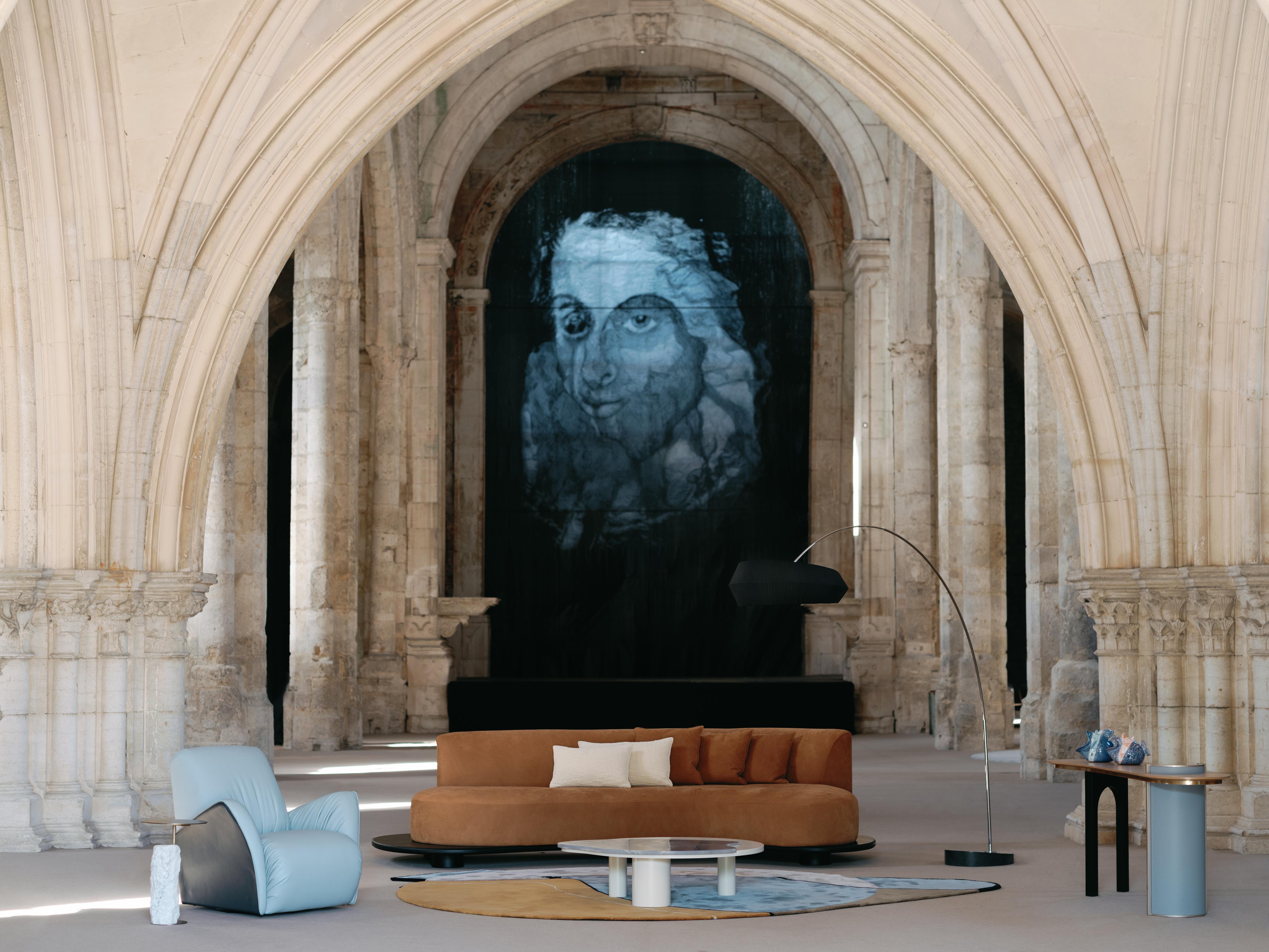 Fauteuil Art Déco Caramulo, pivotant, cuir nubuck, fait main Portugal Greenapple en vente 9