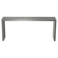 Art-déco-Kartentische und Tee-Konsolentische aus weißer Bronze, fein gehämmert
