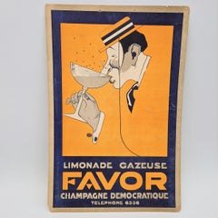 Art Deco cardboard advertising "Favor". France 1920 - 1930