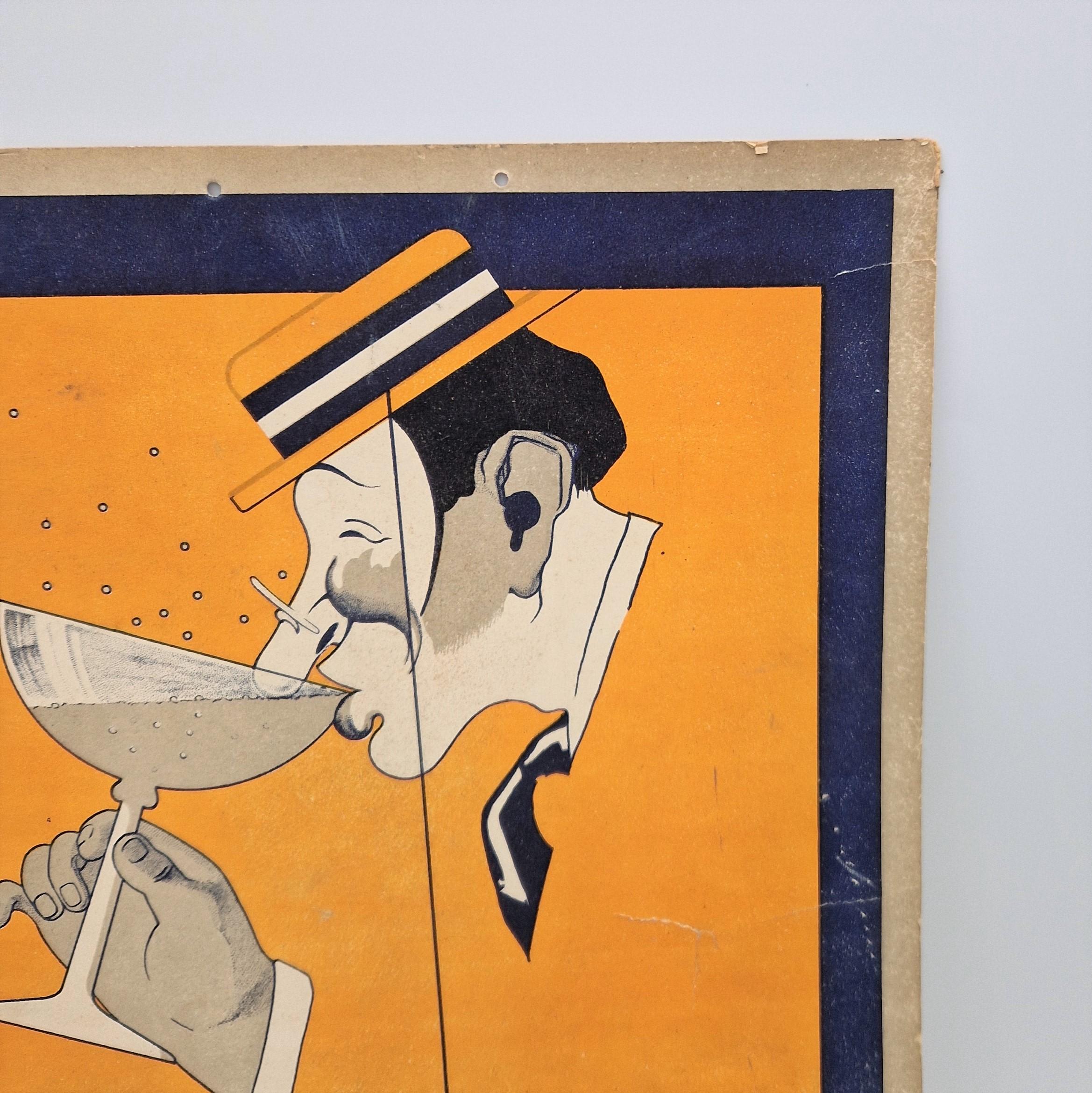 Art-Déco-Karton-Werbungsplakat „Favor“. Frankreich 1920 - 1930 im Zustand „Gut“ im Angebot in CADALSO, ES
