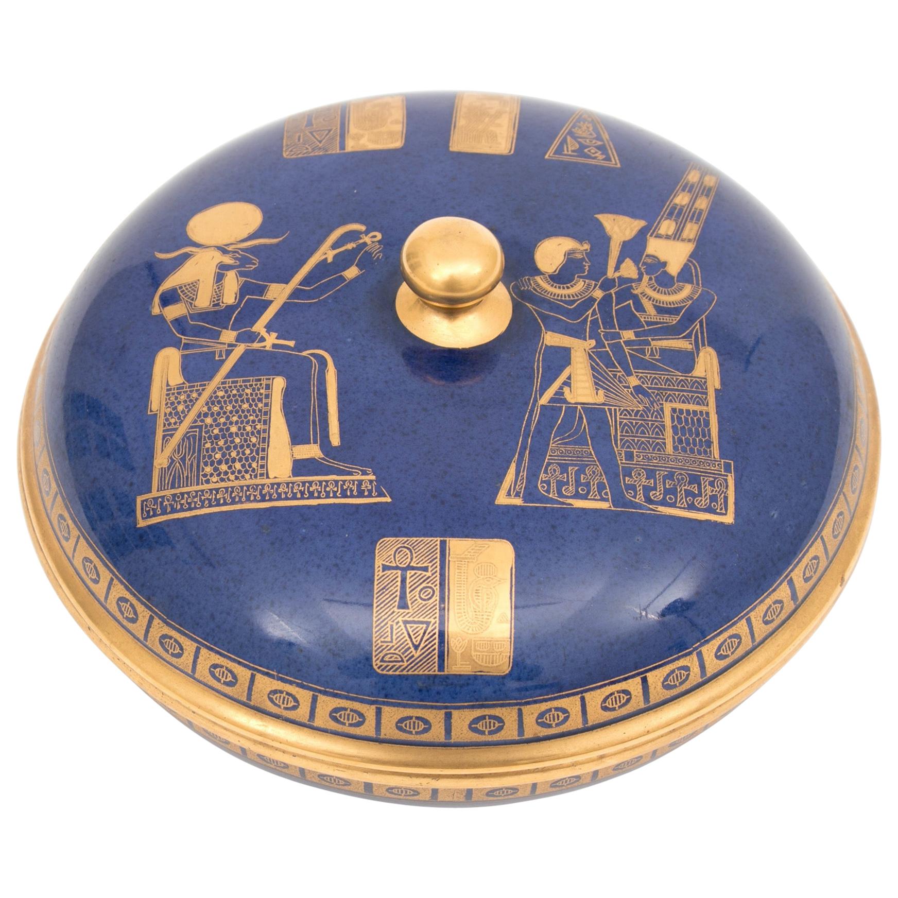 Art Deco Carltonware Covered Bowl with the Tutankhamun Design For Sale
