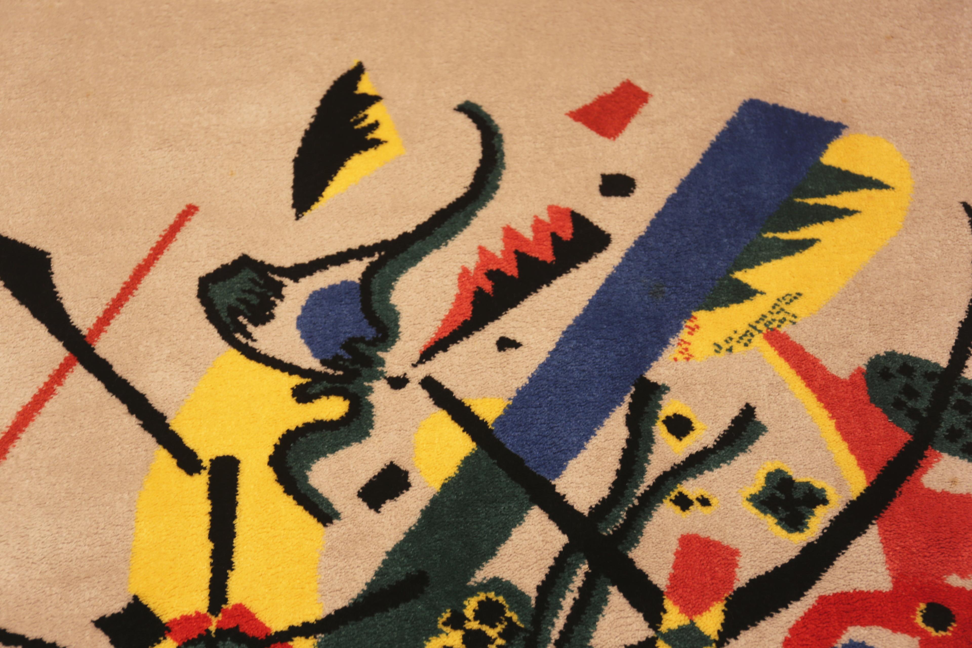 20th Century Art Deco Carpet Wassily Kandinsky. 4 ft 7 in x 6 ft 7 in  For Sale