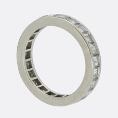 Art Deco Carré Cut Diamond Full-Eternity Ring Size K (50)