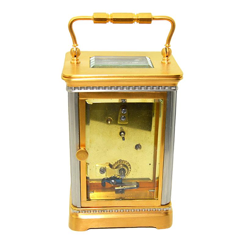 Art Deco Carriage Clock circa 1915 with Exceptional Hand Painted Dial 2