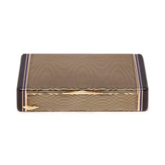 Art Deco Cartier 18 Karat Gold and Enamel Vanity Case