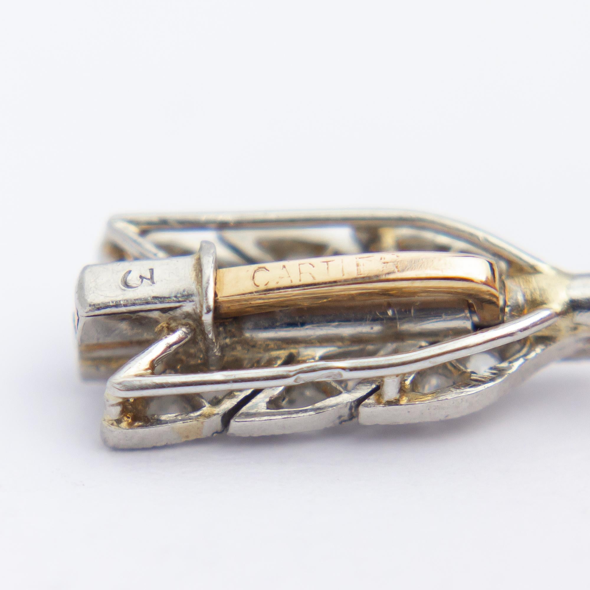 Art Deco, Cartier Diamond Arrow 'Jabot Pin' In Good Condition In Brisbane City, QLD
