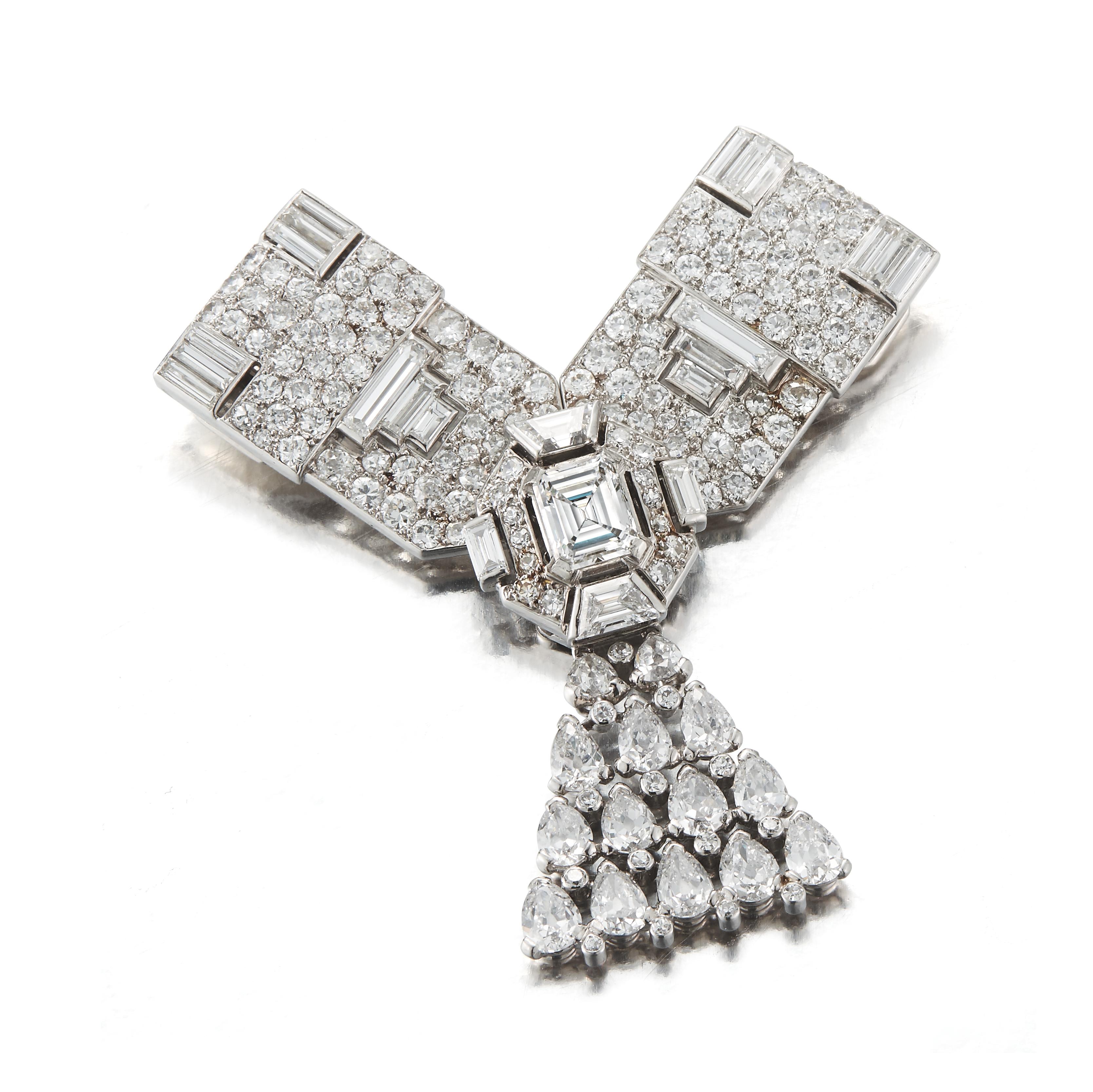 diamond brooch necklace