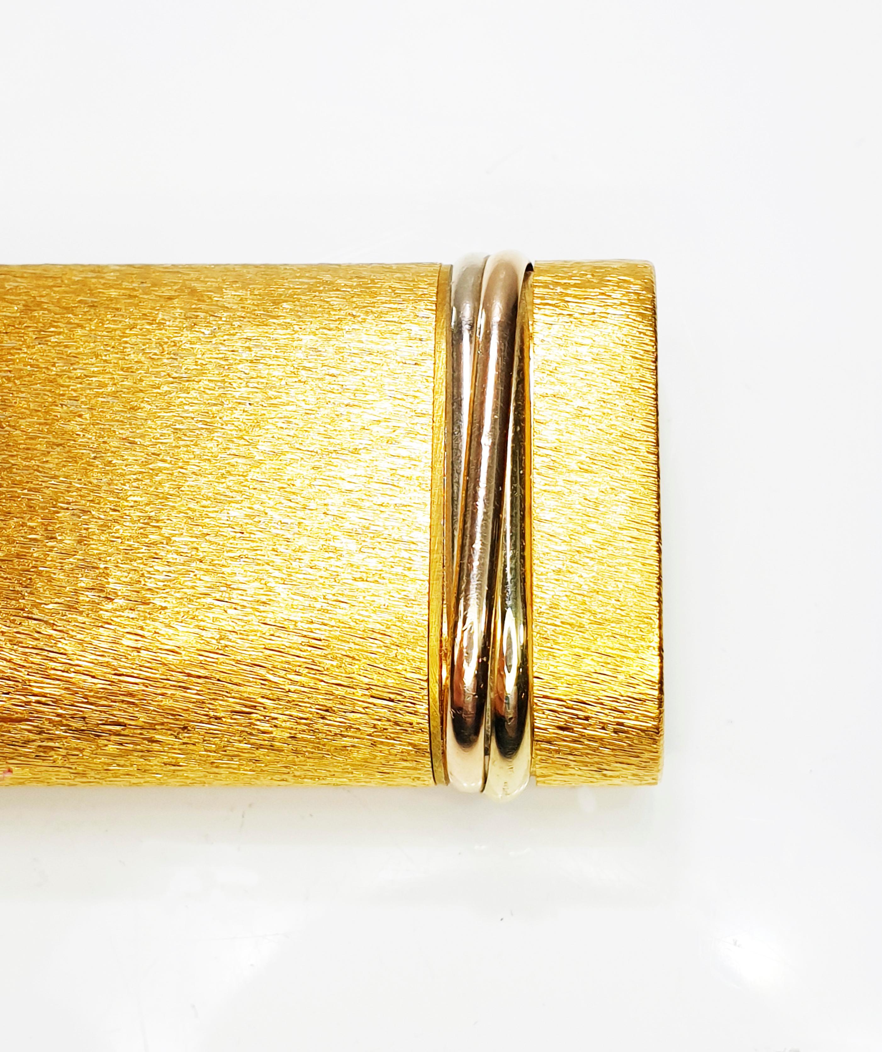 Art Deco Style Cartier Lighter Gold-Plated Guillochet Finish 2
