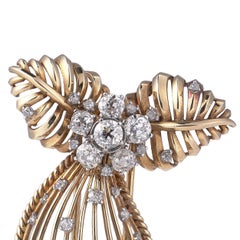 Art Deco Cartier Montres Diamond Bow Brooch, Circa 1930s