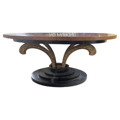 Art Deco Carved Acanthus Leaf Oval Dining Table , Dorothy Draper/Grosfeld House