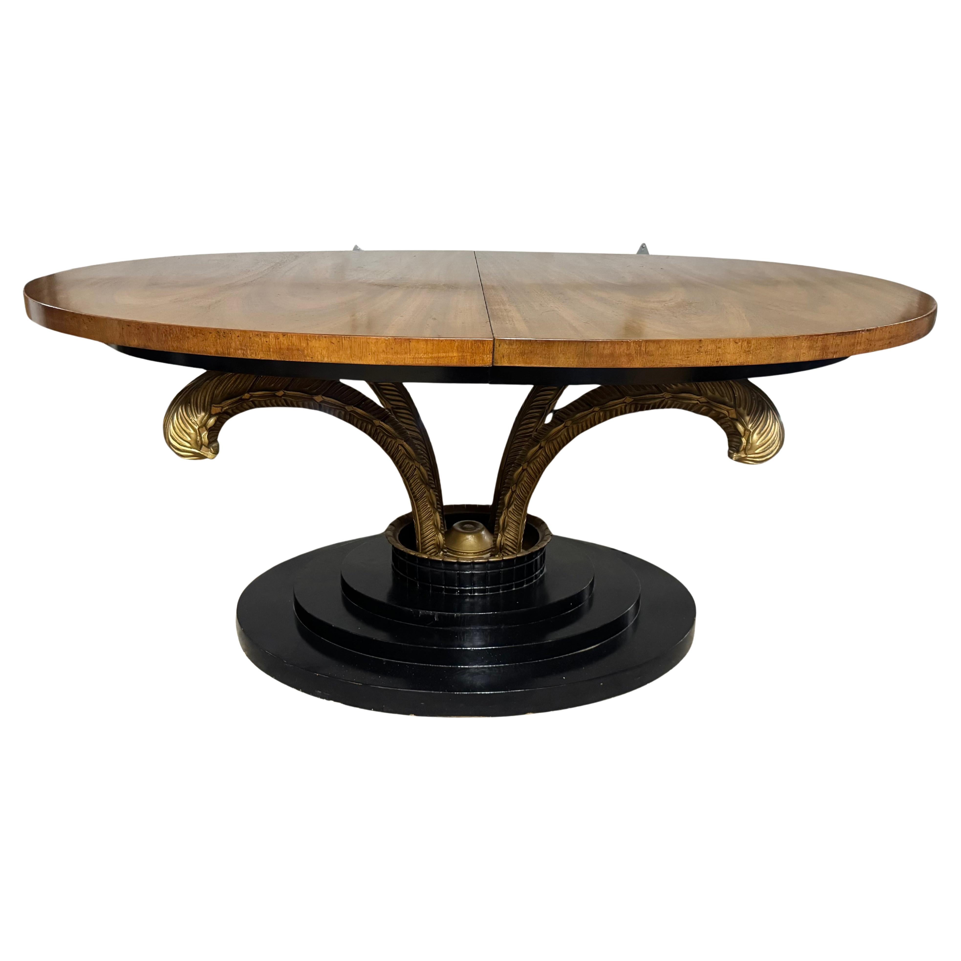 Art Carved Acanthus Leaf Oval Dining Table, Dorothy Draper/Grosfeld House