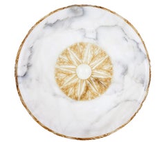 Art Deco Carved Alabaster Ceiling Light