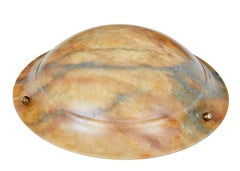 Art Deco carved alabaster ceiling light