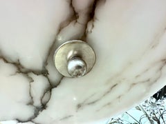 Art Deco Carved Alabaster Light Fixture