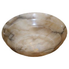 Art Deco Carved Alabaster Light Fixture