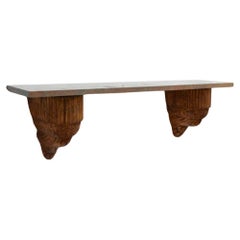 Art deco carved and gilded wooden console, 1930s.