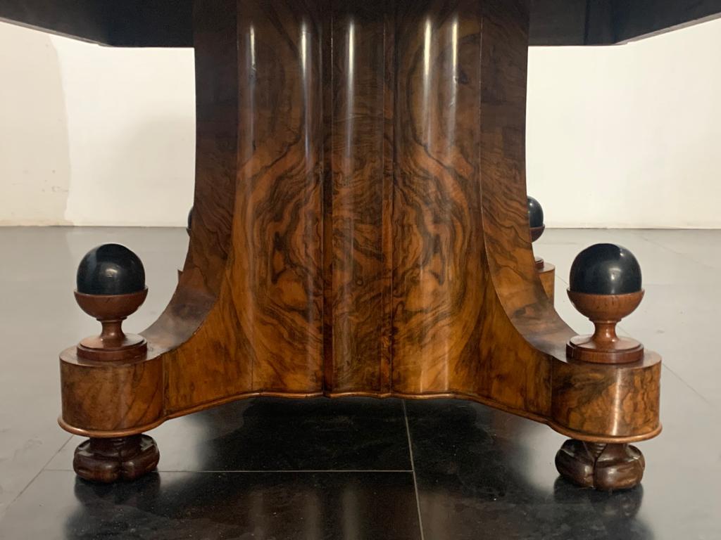 Art Deco Carved Briar Dining Table, 1930s For Sale 1