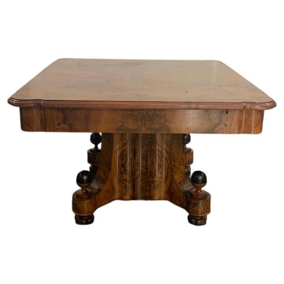 Art Deco Carved Briar Dining Table, 1930s For Sale