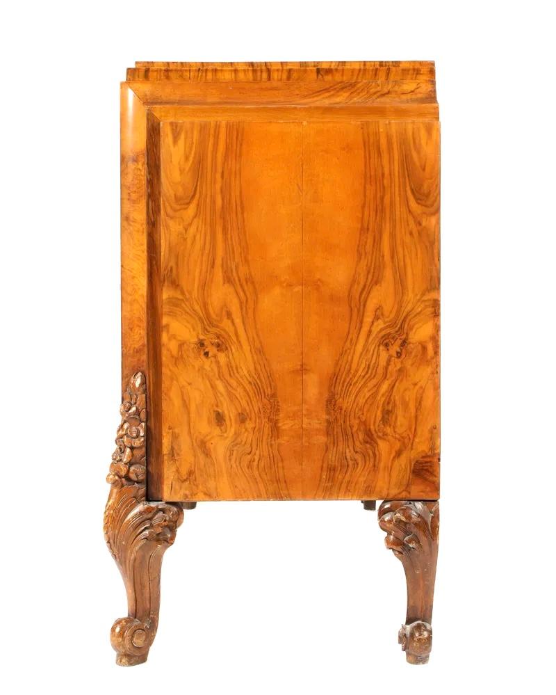 Austrian Carved Burlwood Commode In Good Condition In Bradenton, FL