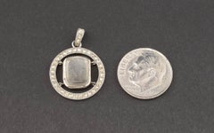 Art Deco Carved Moonstone Cameo Portrait Diamond Pendant