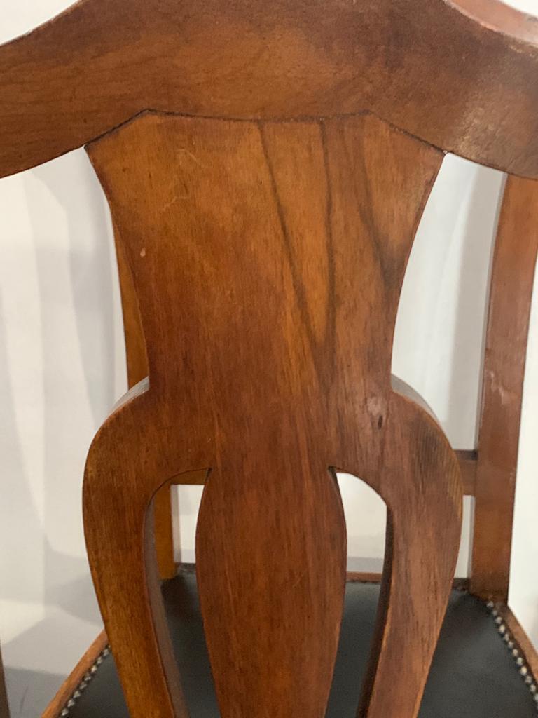Art Deco Carved Walnut Dining Chairs, 1930s, Set of 6 For Sale 3